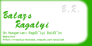 balazs ragalyi business card